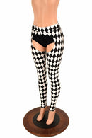 Mid Rise Black & White Diamond Chaps - Coquetry Clothing