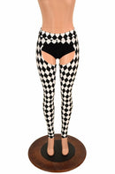 Mid Rise Black & White Diamond Chaps - Coquetry Clothing