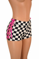Mid Rise Lace Up Shorts - Coquetry Clothing