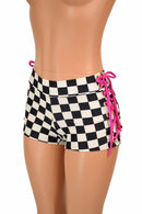 Mid Rise Lace Up Shorts - Coquetry Clothing