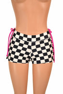 Mid Rise Lace Up Shorts - Coquetry Clothing