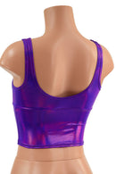 Midi Length Starlette Bralette in Grape Holographic - Coquetry Clothing