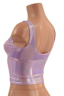 Midi Length Starlette Bralette in Lilac Holographic - Coquetry Clothing