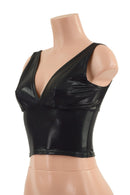 Midi Length Starlette Bralette Top in Black Mystique - Coquetry Clothing