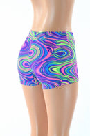 Midrise Neon Glow Worm Shorts - Coquetry Clothing