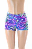 Midrise Neon Glow Worm Shorts - Coquetry Clothing
