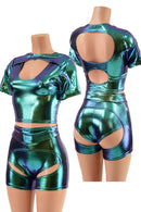 Midrise Short Chaps in Scarab - Coquetry Clothing