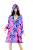 Minky A Line Reversible Coat in Razzle Dazzle and Galaxy - Coquetry Clothing