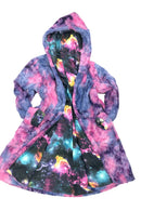 Minky A Line Reversible Coat in Razzle Dazzle and Galaxy - Coquetry Clothing