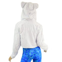 Minky Faux Fur Bear Ear Crop Jacket - 3