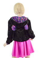 Minky Faux Fur Bear Ear Crop Jacket - Coquetry Clothing
