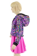 Minky Faux Fur Bear Ear Crop Jacket - Coquetry Clothing