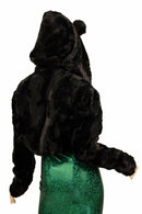 Minky Faux Fur "Bear Ear" Hooded Jacket - Coquetry Clothing