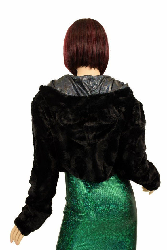 Minky Faux Fur "Bear Ear" Hooded Jacket - Coquetry Clothing