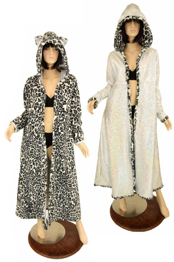 Minky Faux Fur Full Length Duster - Coquetry Clothing