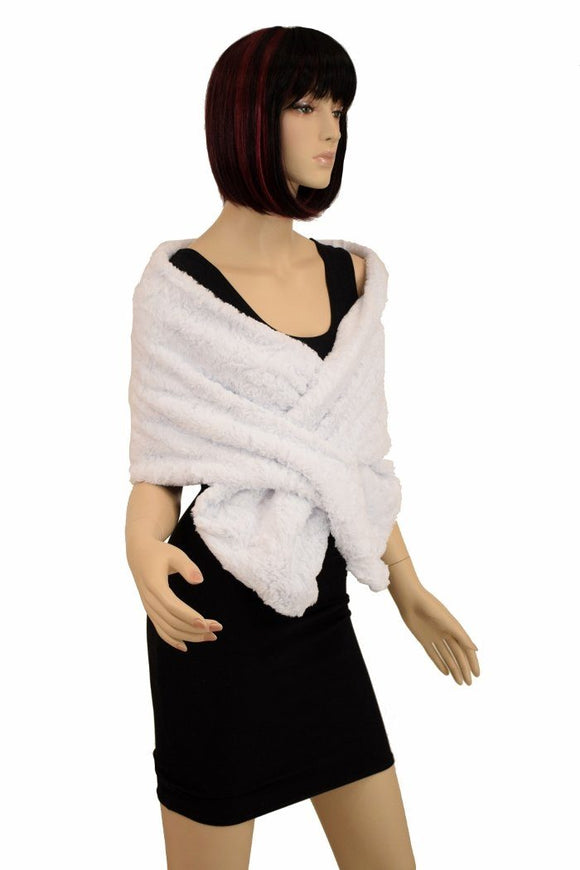Minky Faux Fur Keyhole Stole Shawl - Coquetry Clothing