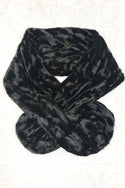 Minky Faux Fur Keyhole Stole Shawl - 1
