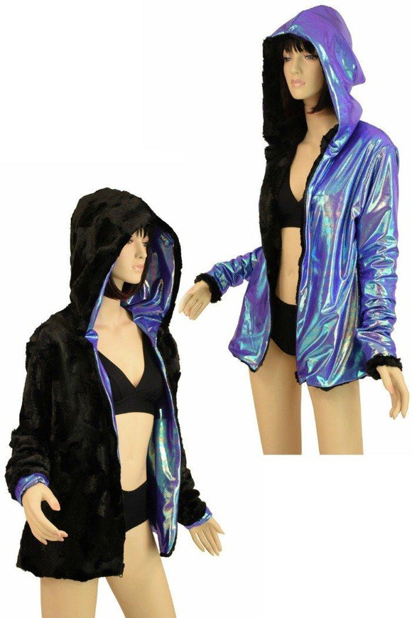 Minky Faux Fur Long Jacket - Coquetry Clothing