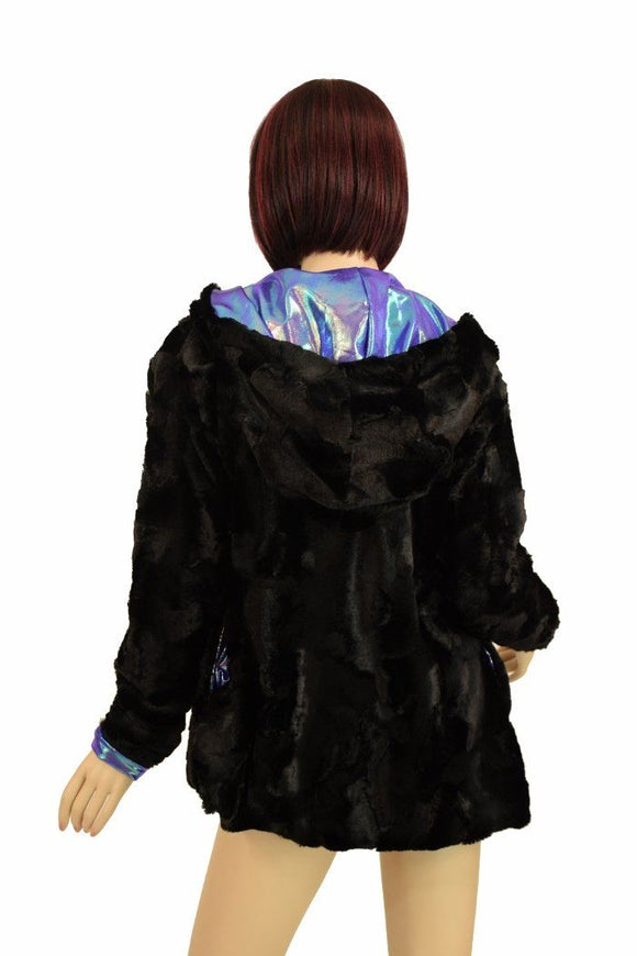 Minky Faux Fur Long Jacket - Coquetry Clothing