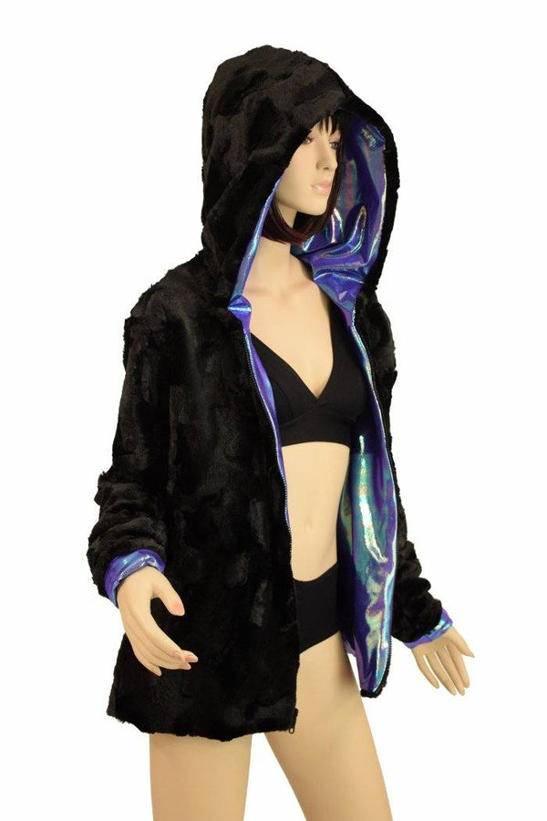 Minky Faux Fur Long Jacket - 3