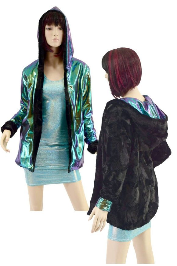 Minky Faux Fur Long Jacket - Coquetry Clothing
