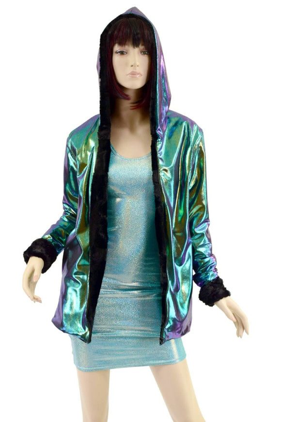 Minky Faux Fur Long Jacket - Coquetry Clothing