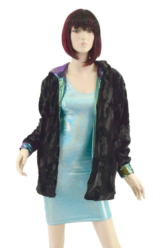 Minky Faux Fur Long Jacket - Coquetry Clothing