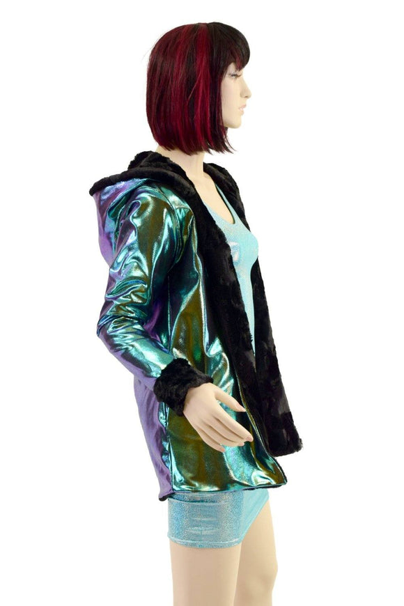 Minky Faux Fur Long Jacket - Coquetry Clothing