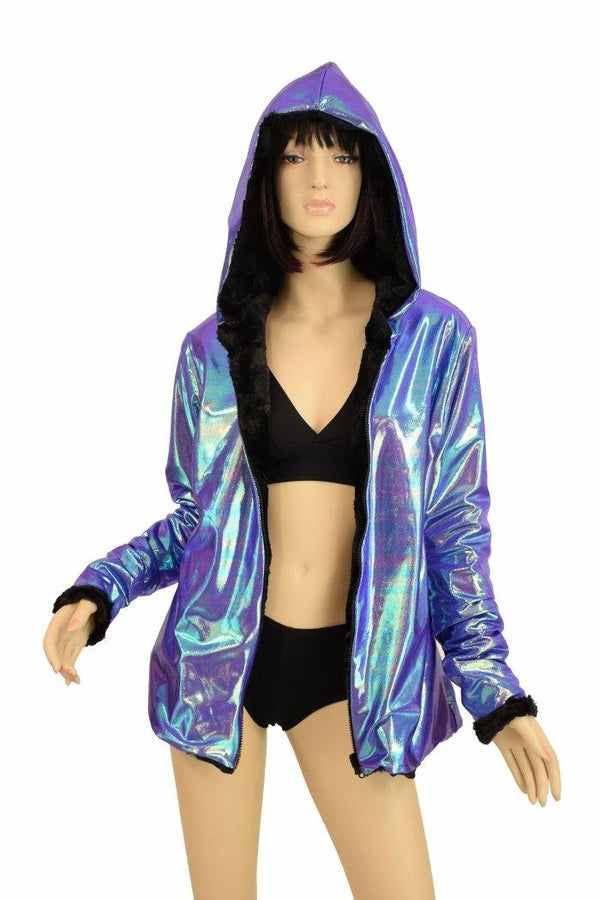 Minky Faux Fur Long Jacket - 5