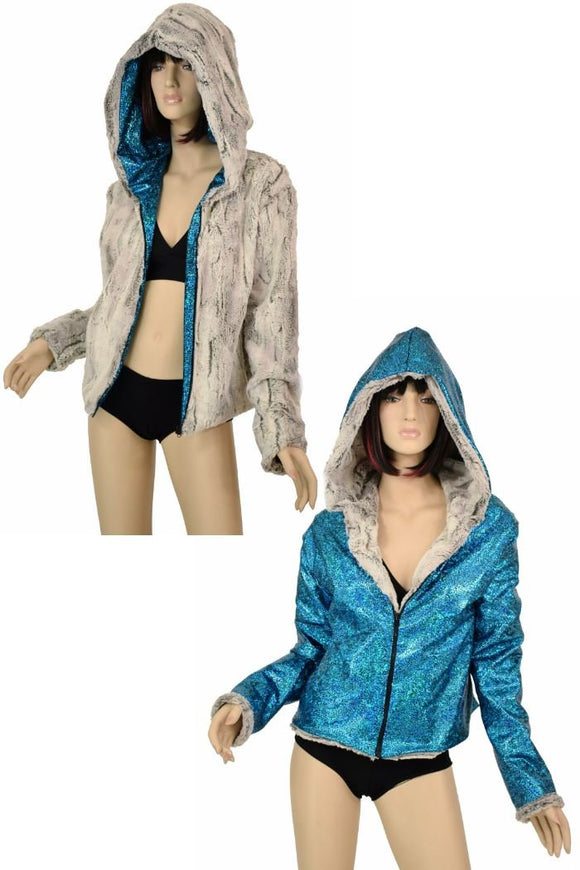 Minky Faux Fur Short Jacket - Coquetry Clothing