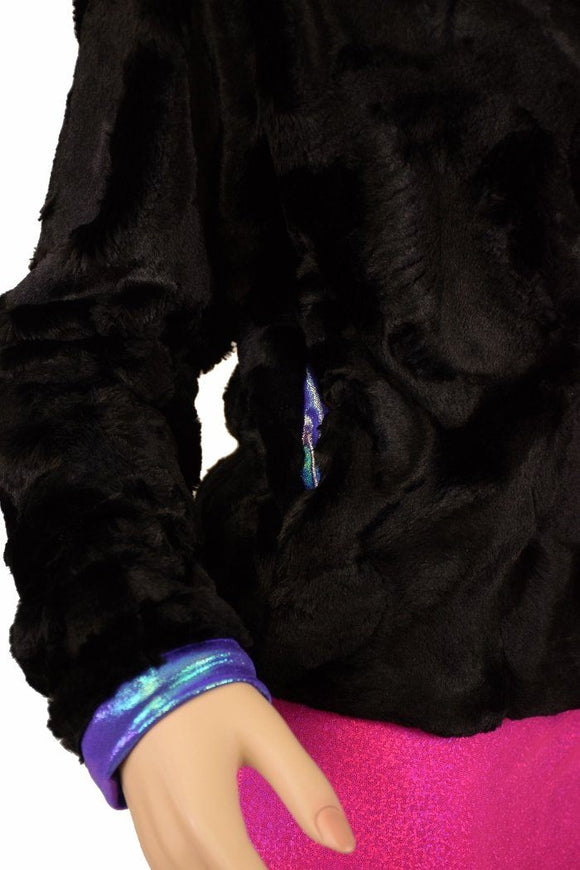 Minky Faux Fur Short Jacket - Coquetry Clothing