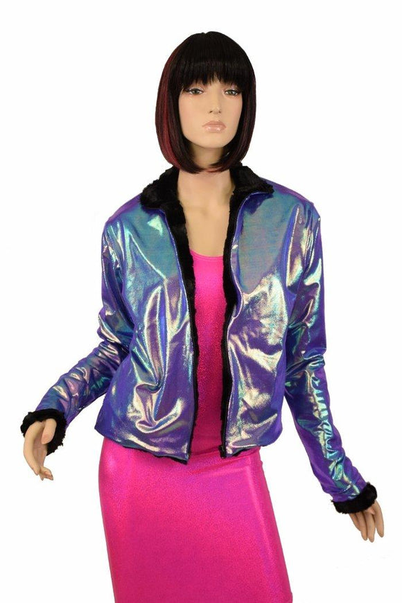 Minky Faux Fur Short Jacket - Coquetry Clothing