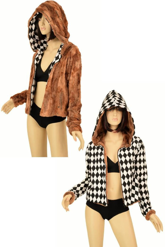 Minky Faux Fur Short Jacket - Coquetry Clothing