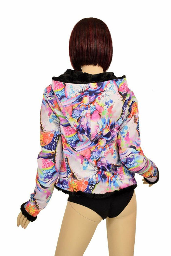 Minky Faux Fur Short Jacket - Coquetry Clothing