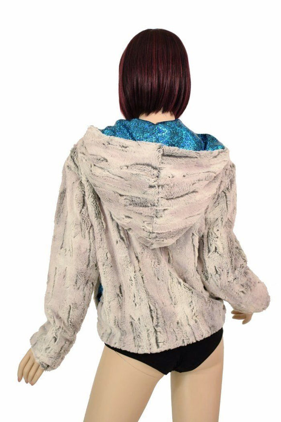 Minky Faux Fur Short Jacket - Coquetry Clothing