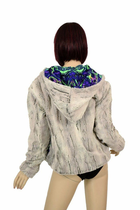 Minky Faux Fur Short Jacket - Coquetry Clothing