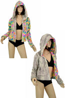 Minky Faux Fur Short Jacket - Coquetry Clothing