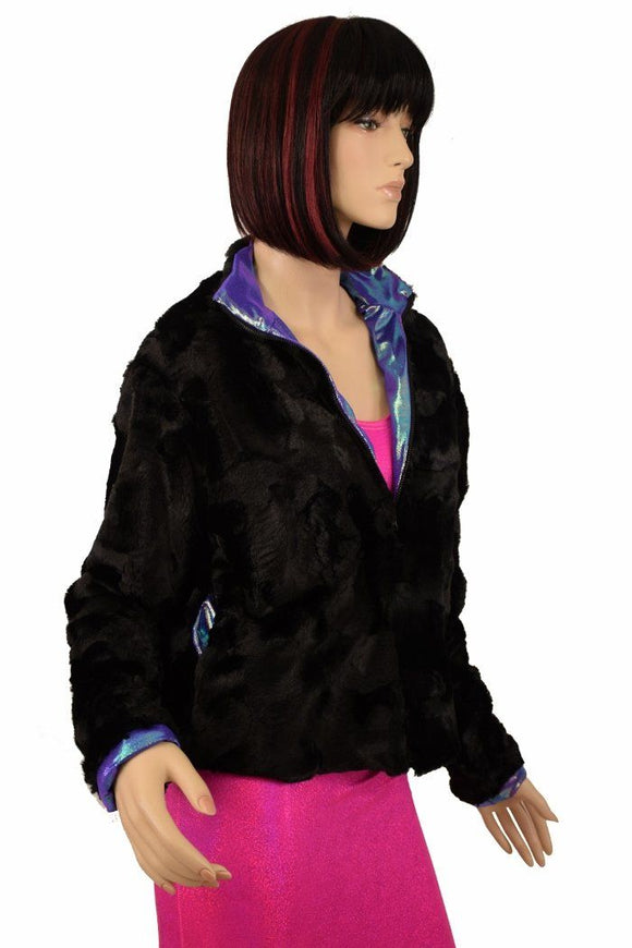 Minky Faux Fur Short Jacket - Coquetry Clothing