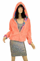 Minky Faux Fur Short Jacket - Coquetry Clothing