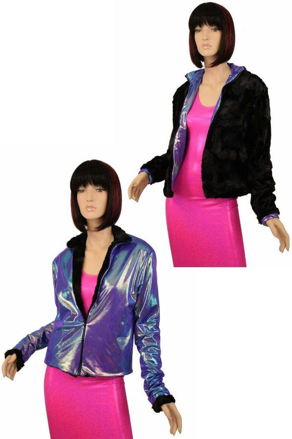 Minky Faux Fur Short Jacket - Coquetry Clothing