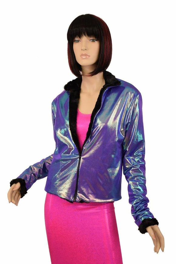 Minky Faux Fur Short Jacket - Coquetry Clothing