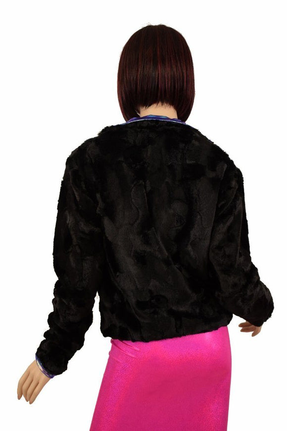 Minky Faux Fur Short Jacket - Coquetry Clothing