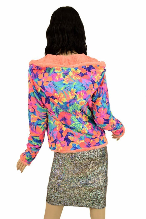 Minky Faux Fur Short Jacket - Coquetry Clothing