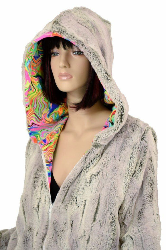 Minky Faux Fur Short Jacket - Coquetry Clothing