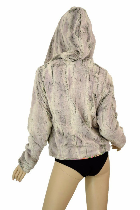 Minky Faux Fur Short Jacket - Coquetry Clothing