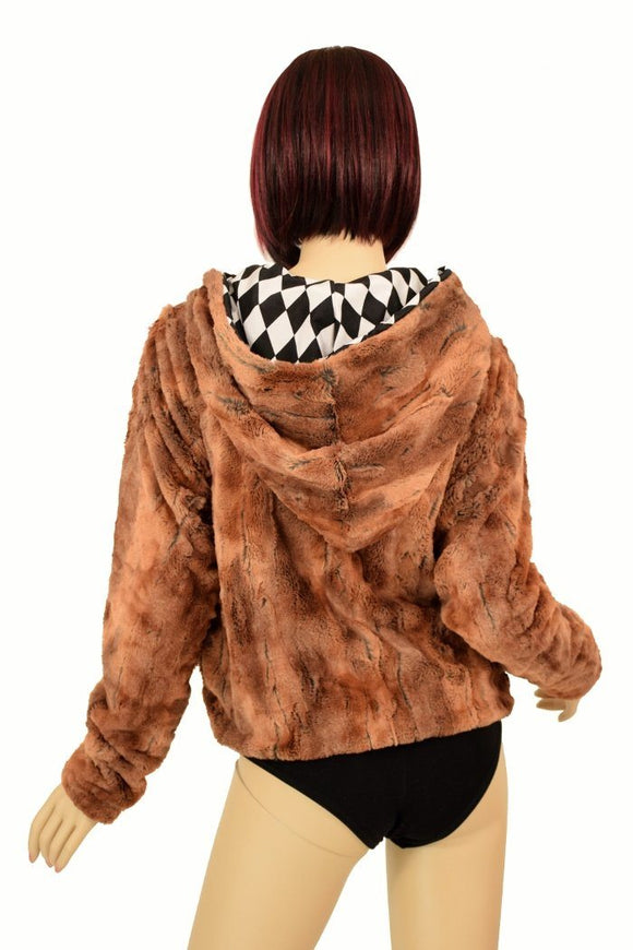 Minky Faux Fur Short Jacket - Coquetry Clothing