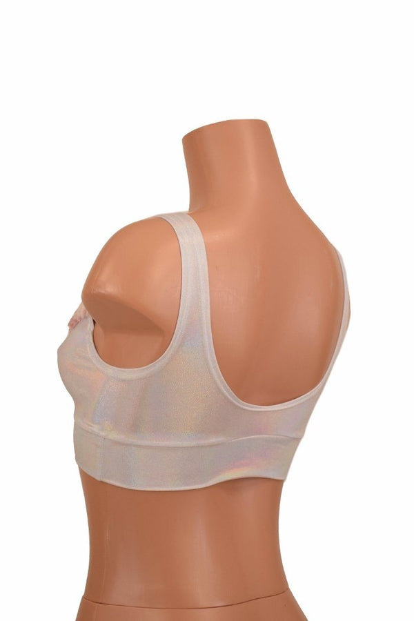 Minky Faux Fur Trimmed Starlette Bralette - 2