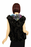 Minky Open Front Short Vest with Kitty Ears - Coquetry Clothing