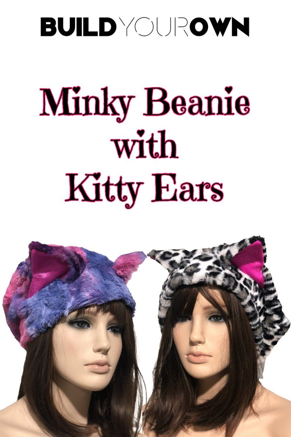 Build Your Own Minky Beanie with Kitty Ears - 1