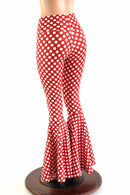 Minnie Polka Dot Bell Bottom Flares - Coquetry Clothing